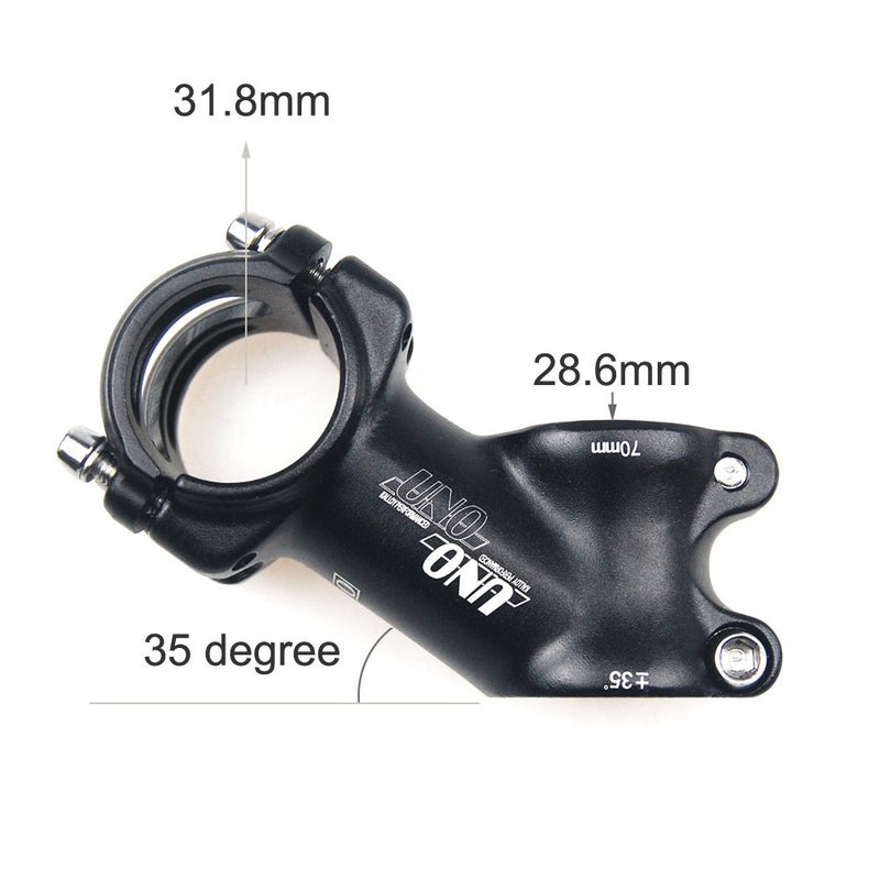 BESNIN Bike Stem 35 Degree 31.8mm 70mm MTB Stem Mountain Bike Handlebar Stem for Bicycle, Road Bike, BMX, Cycling - Image 2